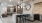 a kitchen with a stone wall